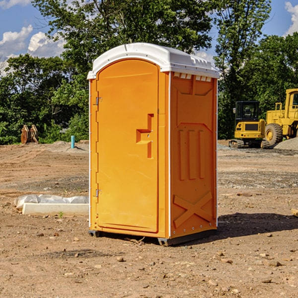 how often are the portable toilets cleaned and serviced during a rental period in Whittemore Michigan